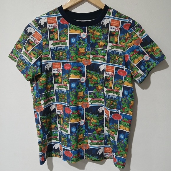 TMNT × Andy & Evan Comic Book Print Tee, Multicolor Kids Size: 12 - Picture 1 of 9